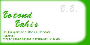 botond bahis business card